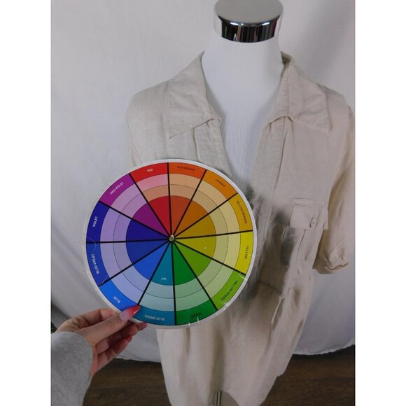 Lane Bryant Shirt Womens 18/20 Beige Linen Blend Tunic 3/4 Sleeve Plus Size - Picture 10 of 12